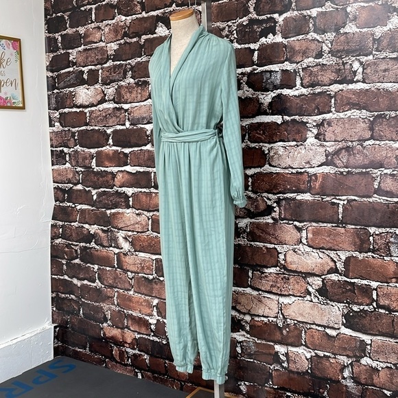 Hyfve Jumpsuit Women's Large Green Long Sleeve V-Neck - Picture 6 of 16